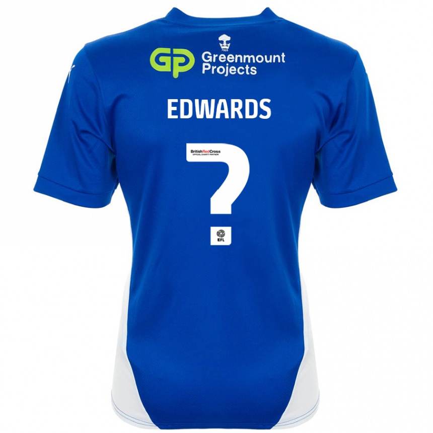 Kids Football Christy Edwards #0 Blue White Home Jersey 2024/25 T-Shirt