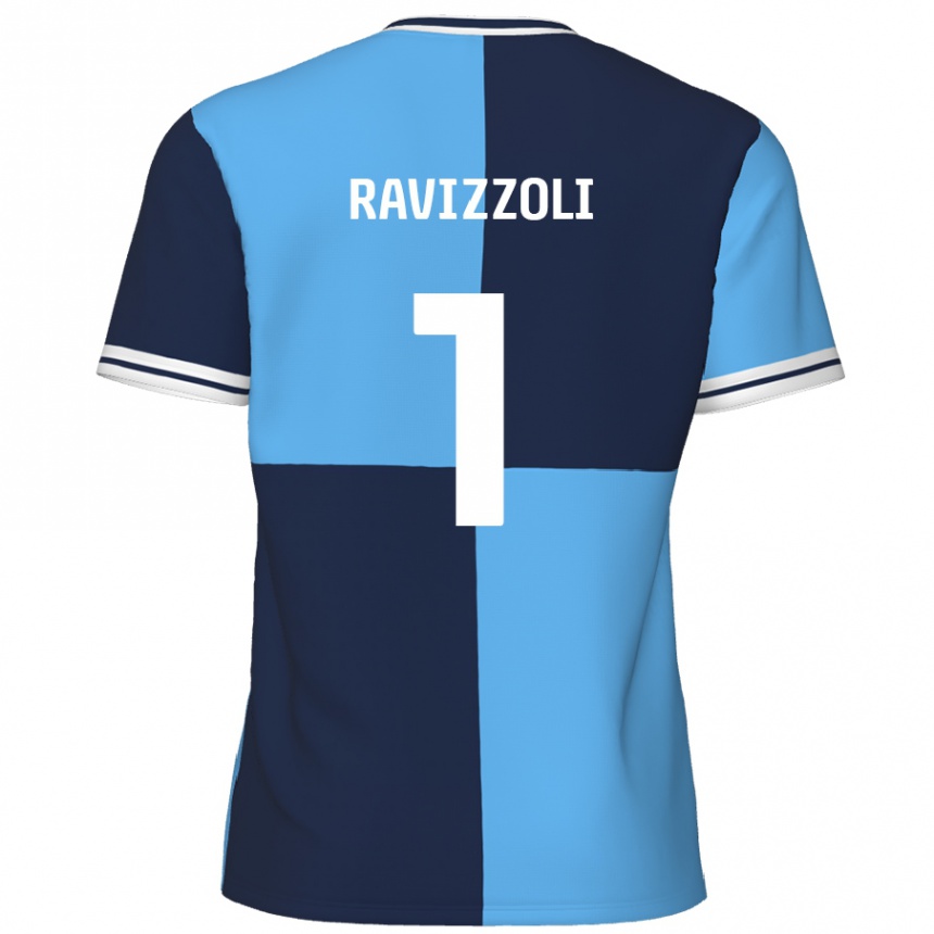 Kids Football Franco Ravizzoli #1 Sky Blue Dark Blue Home Jersey 2024/25 T-Shirt