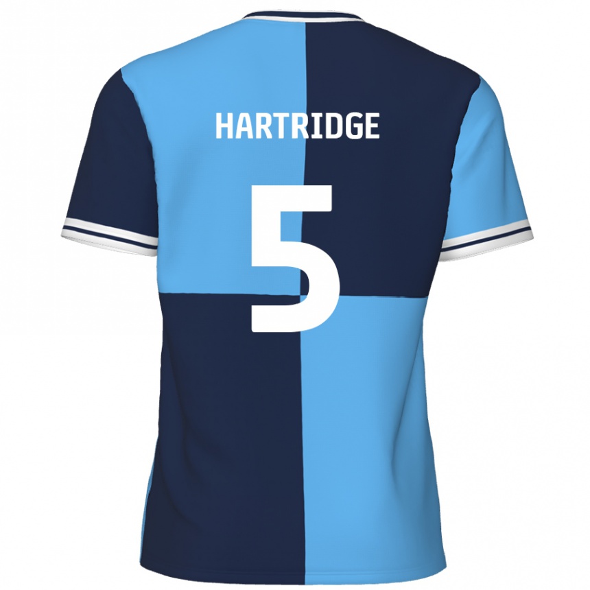 Kids Football Alex Hartridge #5 Sky Blue Dark Blue Home Jersey 2024/25 T-Shirt