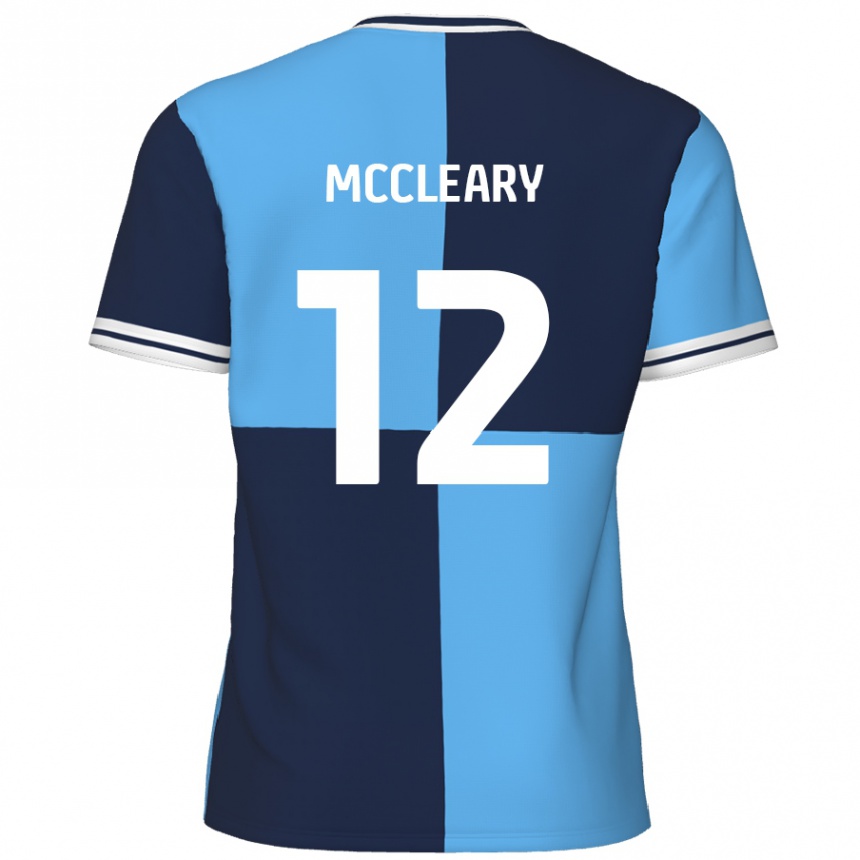 Kids Football Garath Mccleary #12 Sky Blue Dark Blue Home Jersey 2024/25 T-Shirt