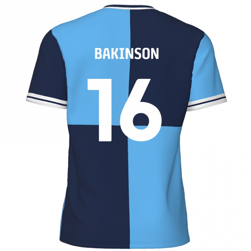 Kids Football Tyreeq Bakinson #16 Sky Blue Dark Blue Home Jersey 2024/25 T-Shirt