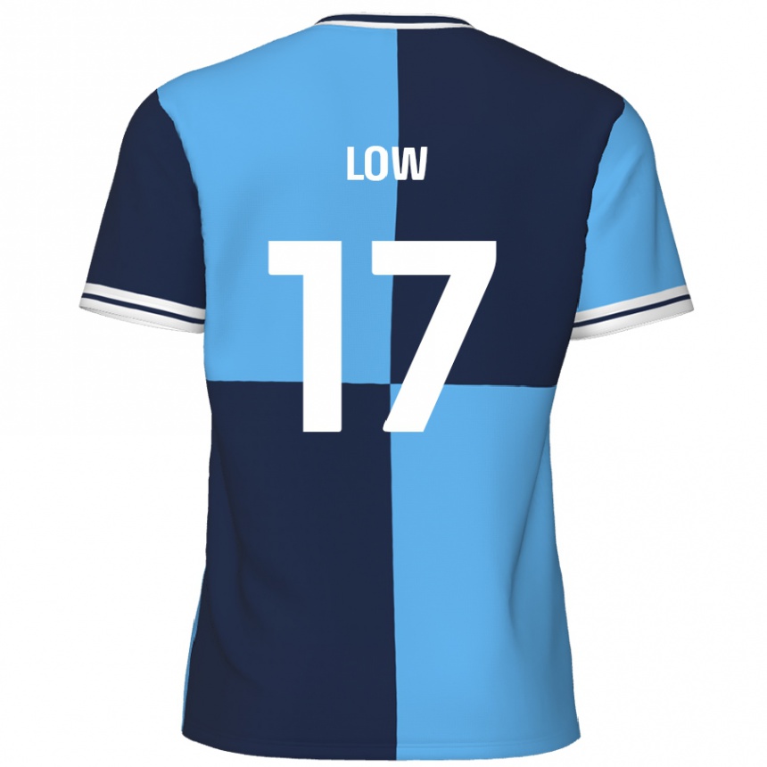 Kids Football Joe Low #17 Sky Blue Dark Blue Home Jersey 2024/25 T-Shirt