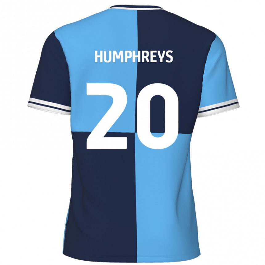 Kids Football Cameron Humphreys #20 Sky Blue Dark Blue Home Jersey 2024/25 T-Shirt