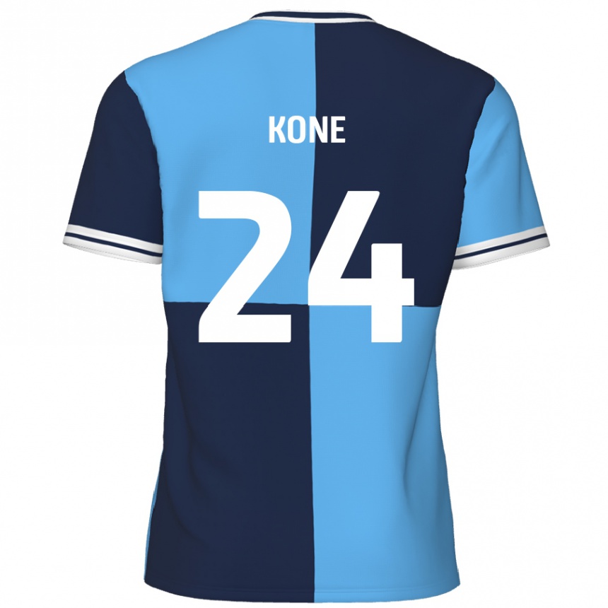 Kids Football Richard Kone #24 Sky Blue Dark Blue Home Jersey 2024/25 T-Shirt