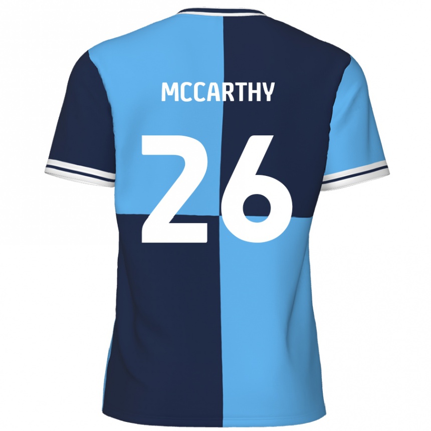 Kids Football Jason Mccarthy #26 Sky Blue Dark Blue Home Jersey 2024/25 T-Shirt