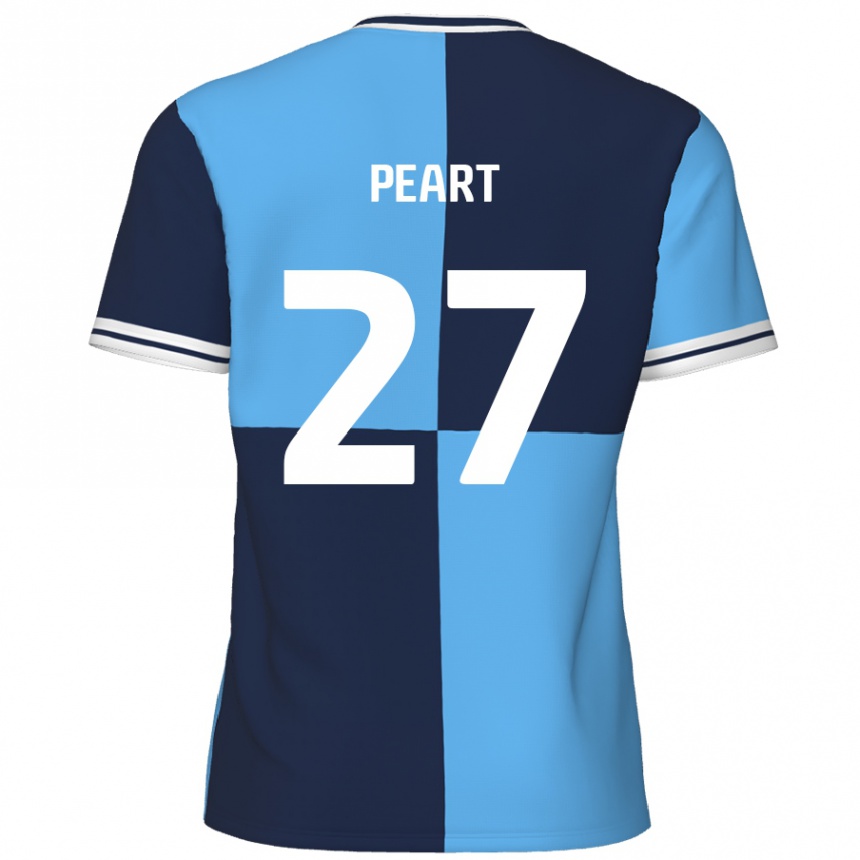 Kids Football Brody Peart #27 Sky Blue Dark Blue Home Jersey 2024/25 T-Shirt