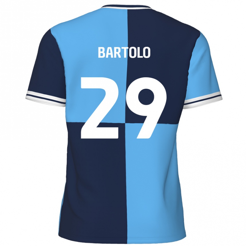 Kids Football Jaiden Bartolo #29 Sky Blue Dark Blue Home Jersey 2024/25 T-Shirt