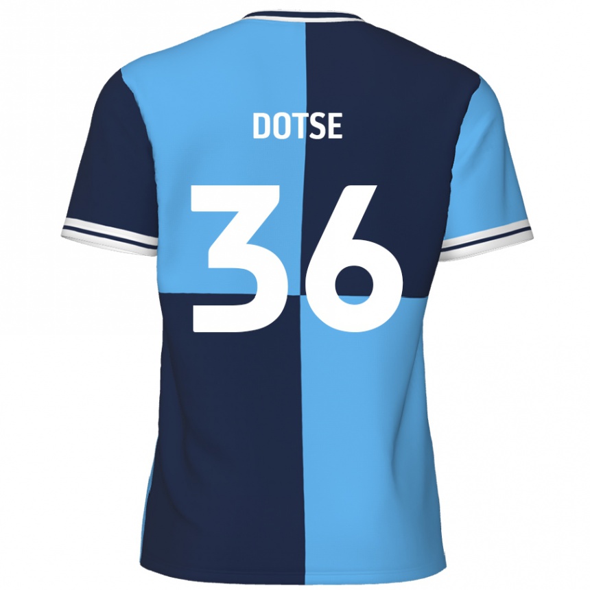 Kids Football Jahiem Dotse #36 Sky Blue Dark Blue Home Jersey 2024/25 T-Shirt