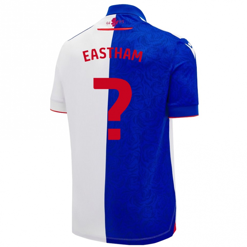 Kids Football Jordan Eastham #0 Sky Blue White Home Jersey 2024/25 T-Shirt