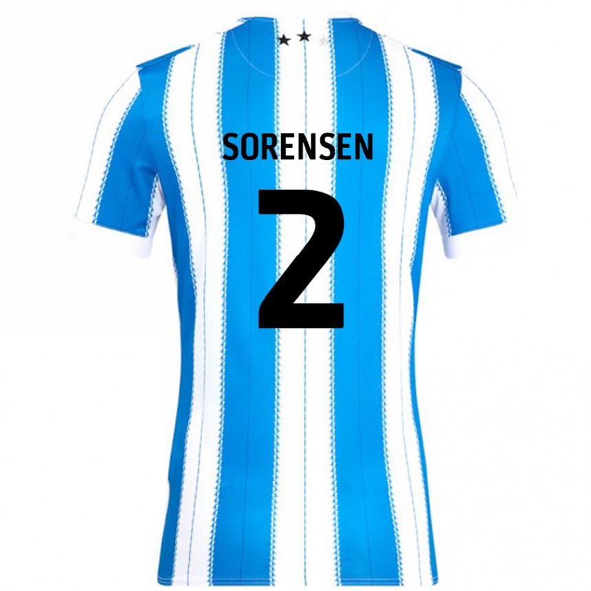 Kids Football Lasse Sörensen #2 Blue White Home Jersey 2024/25 T-Shirt