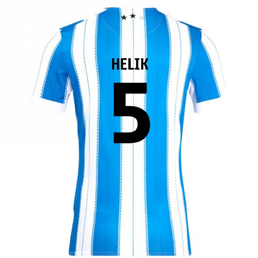 Kids Football Michal Helik #5 Blue White Home Jersey 2024/25 T-Shirt