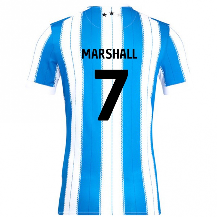 Kids Football Callum Marshall #7 Blue White Home Jersey 2024/25 T-Shirt