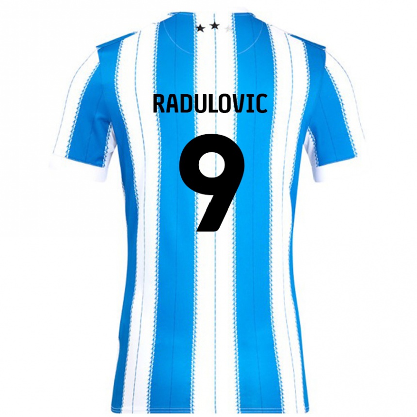 Kids Football Bojan Radulovic #9 Blue White Home Jersey 2024/25 T-Shirt