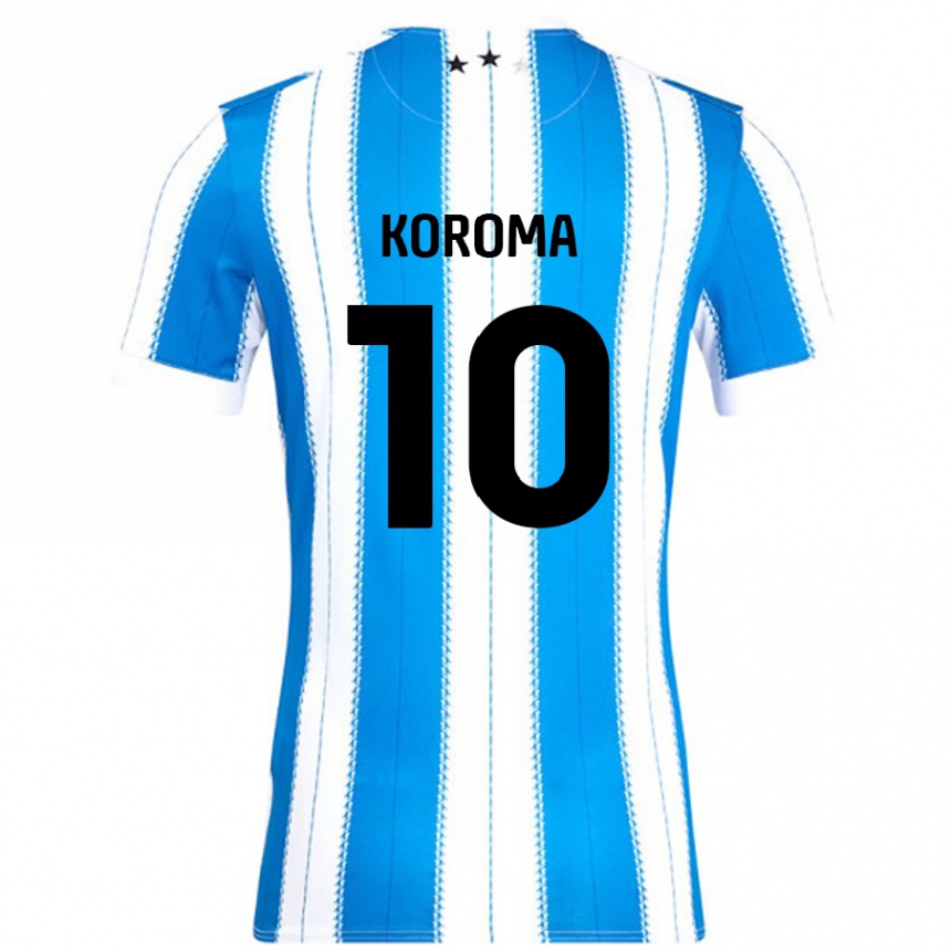 Kids Football Josh Koroma #10 Blue White Home Jersey 2024/25 T-Shirt