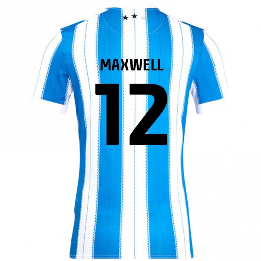 Kids Football Chris Maxwell #12 Blue White Home Jersey 2024/25 T-Shirt