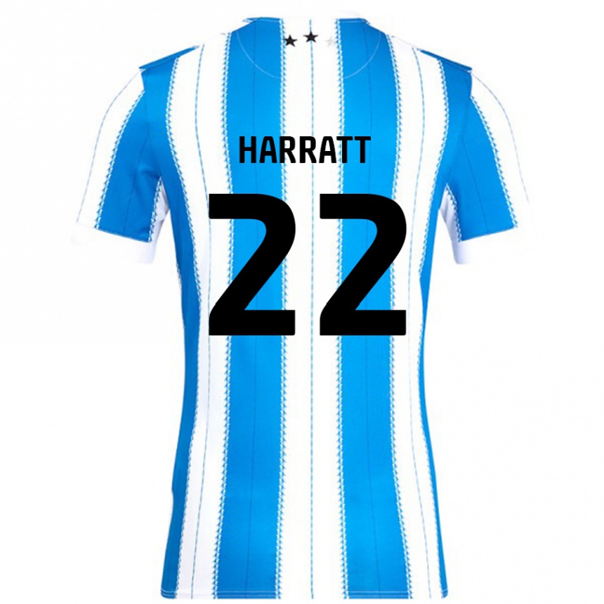 Kids Football Kian Harratt #22 Blue White Home Jersey 2024/25 T-Shirt