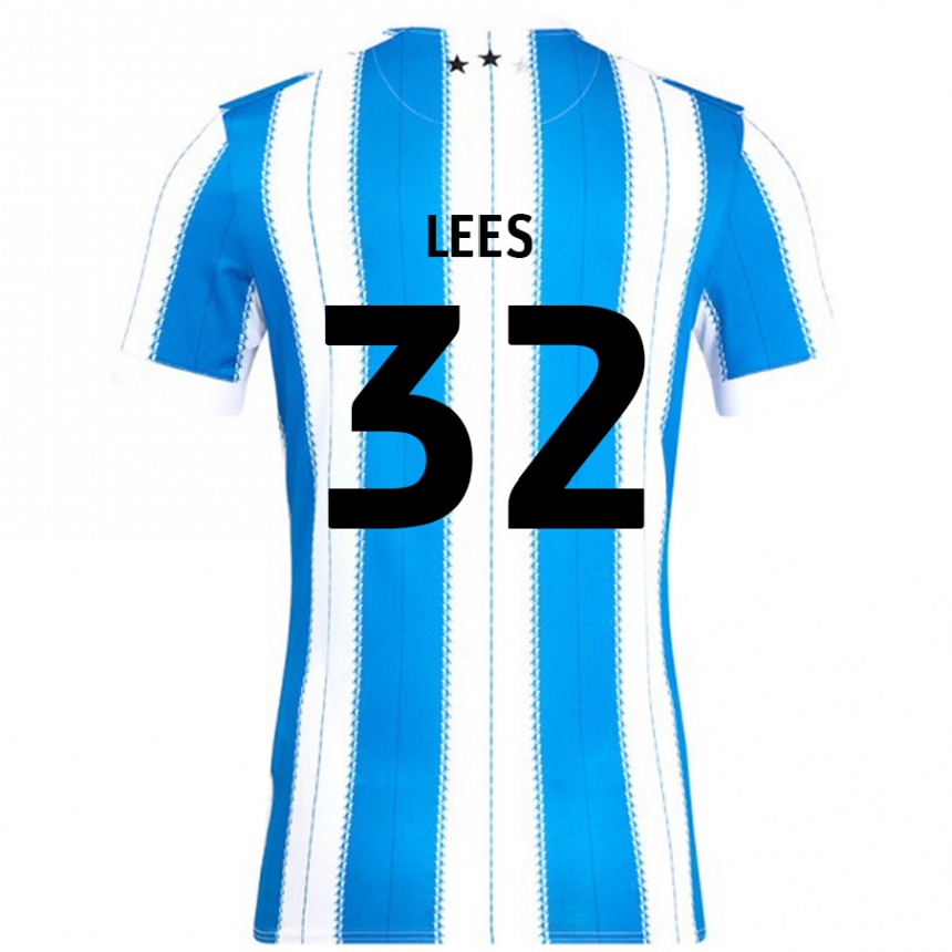 Kids Football Tom Lees #32 Blue White Home Jersey 2024/25 T-Shirt