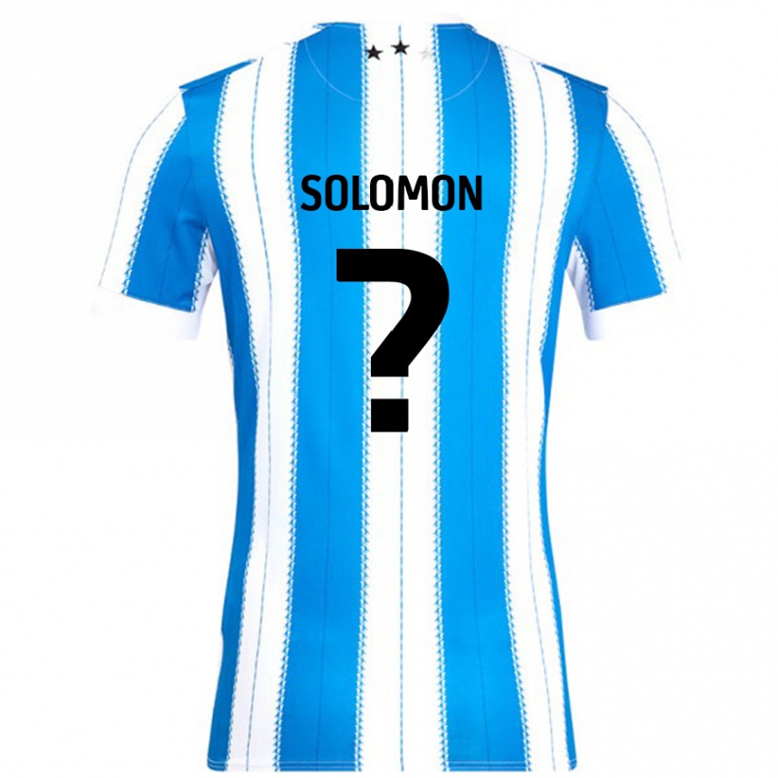 Kids Football Eko Solomon #0 Blue White Home Jersey 2024/25 T-Shirt