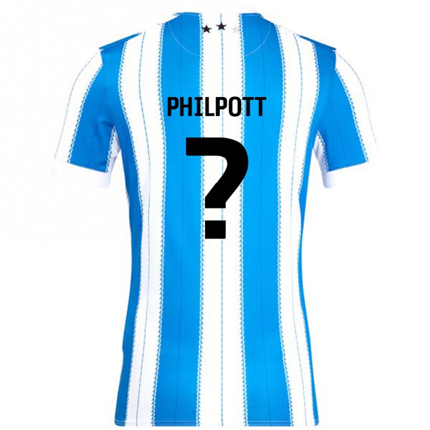 Kids Football Cian Philpott #0 Blue White Home Jersey 2024/25 T-Shirt