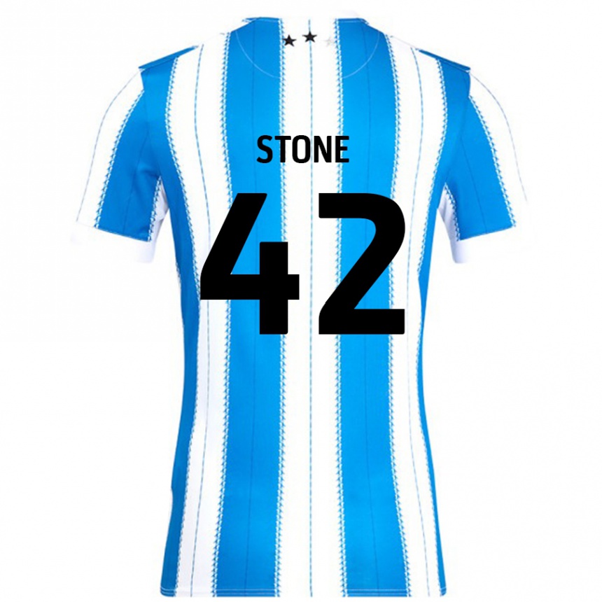 Kids Football Michael Stone #42 Blue White Home Jersey 2024/25 T-Shirt