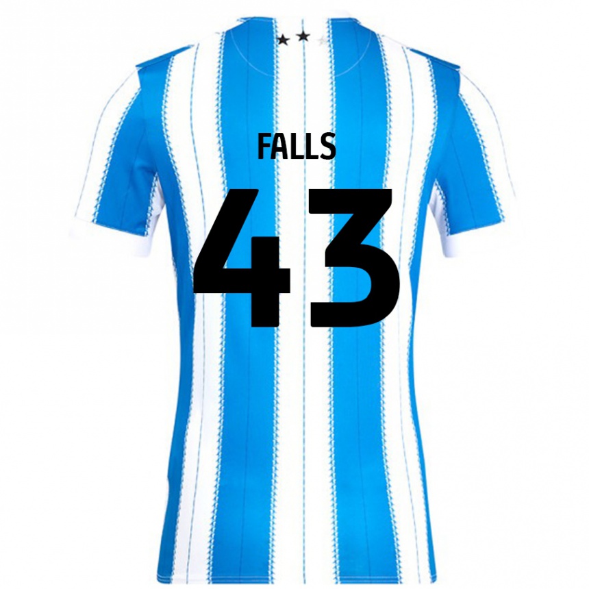 Kids Football Conor Falls #43 Blue White Home Jersey 2024/25 T-Shirt