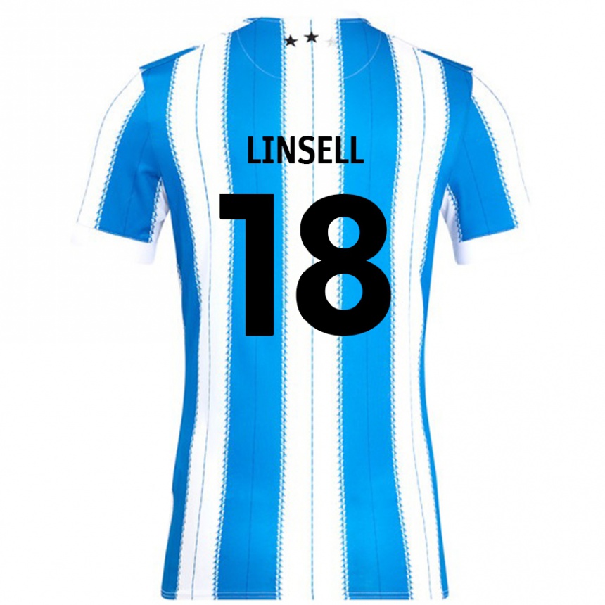 Kids Football Alice Linsell #18 Blue White Home Jersey 2024/25 T-Shirt