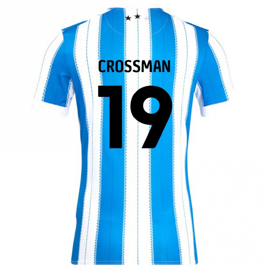 Kids Football Paige Crossman #19 Blue White Home Jersey 2024/25 T-Shirt