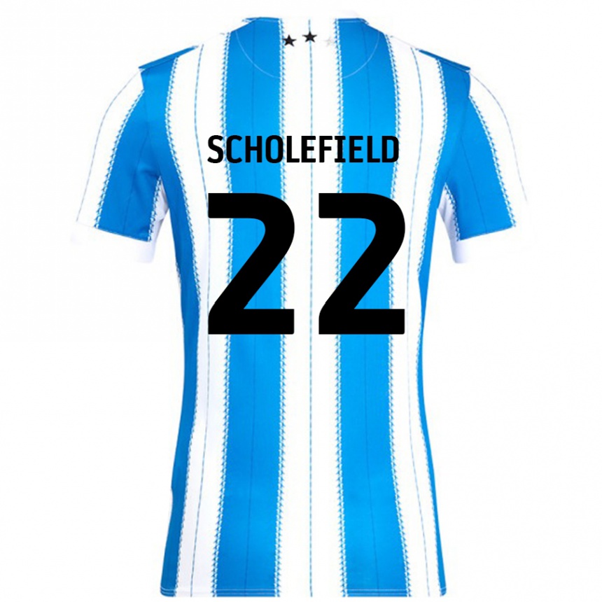 Kids Football Lois Scholefield #22 Blue White Home Jersey 2024/25 T-Shirt