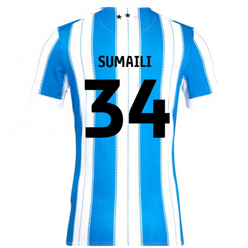 Kids Football Falone Sumaili #34 Blue White Home Jersey 2024/25 T-Shirt