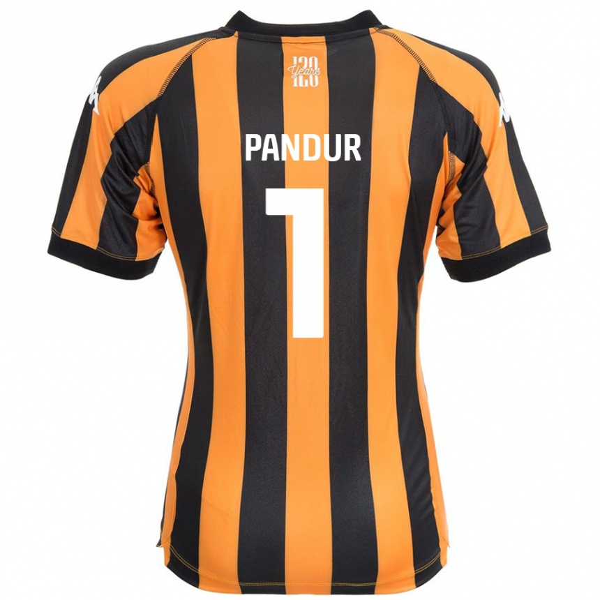 Kids Football Ivor Pandur #1 Black Amber Home Jersey 2024/25 T-Shirt