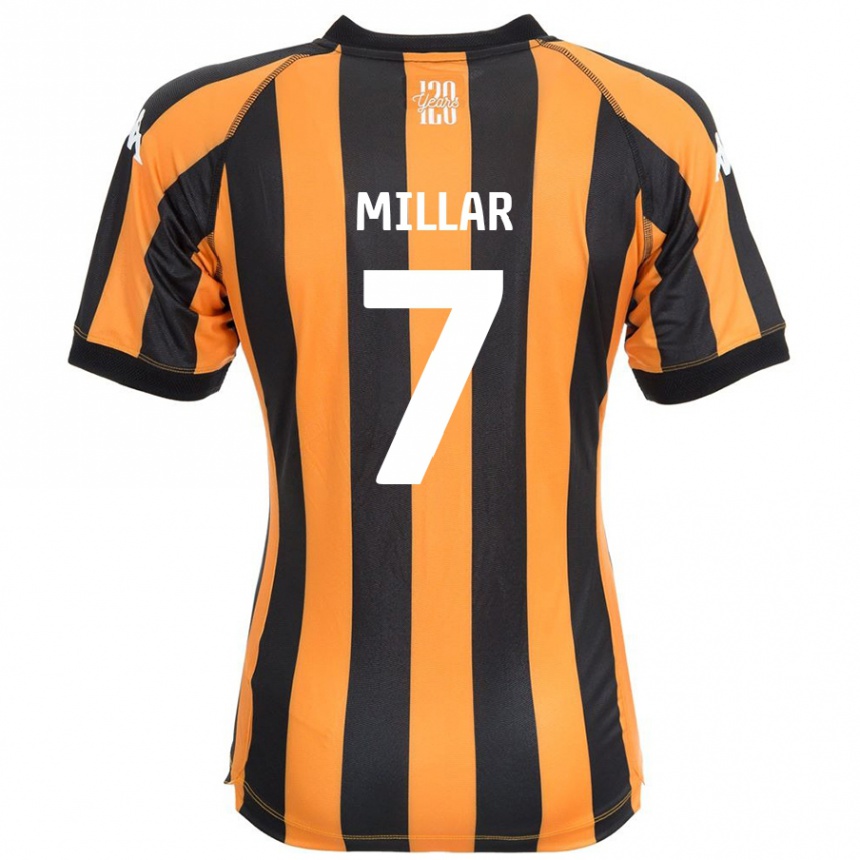 Kids Football Liam Millar #7 Black Amber Home Jersey 2024/25 T-Shirt