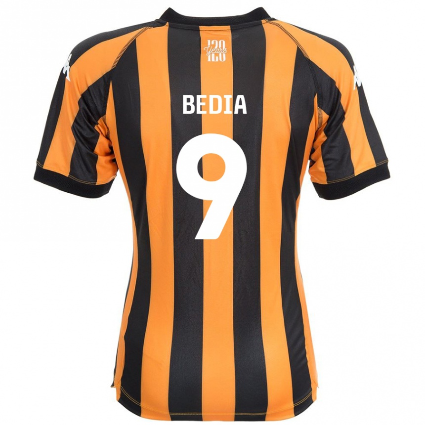 Kids Football Chris Bedia #9 Black Amber Home Jersey 2024/25 T-Shirt