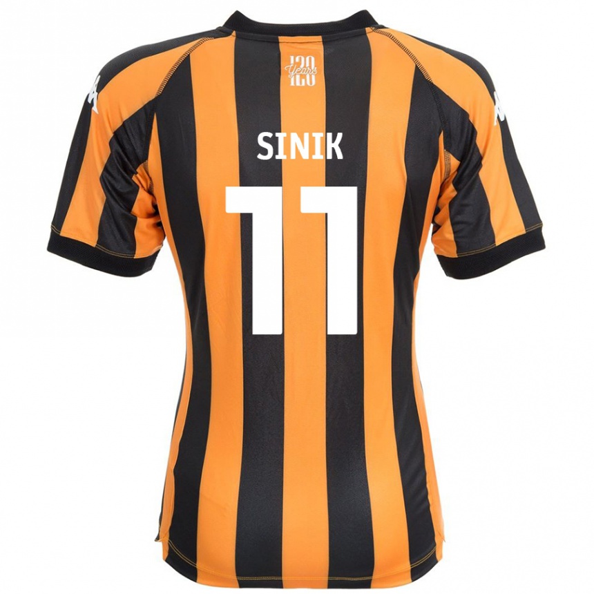 Kids Football Doğukan Sinik #11 Black Amber Home Jersey 2024/25 T-Shirt