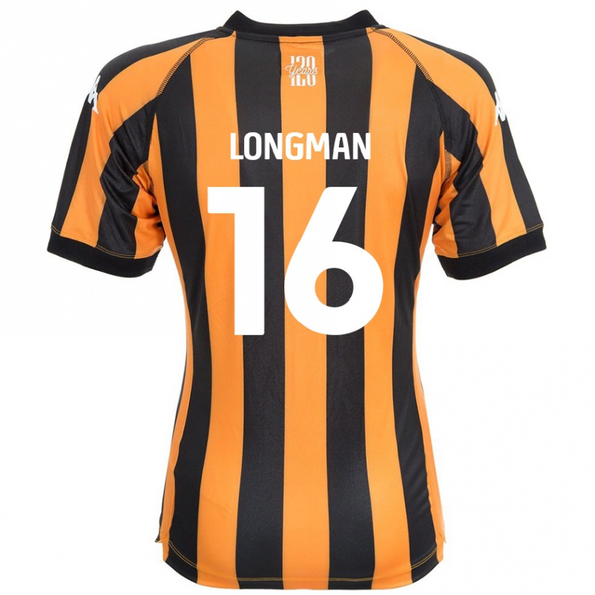 Kids Football Ryan Longman #16 Black Amber Home Jersey 2024/25 T-Shirt