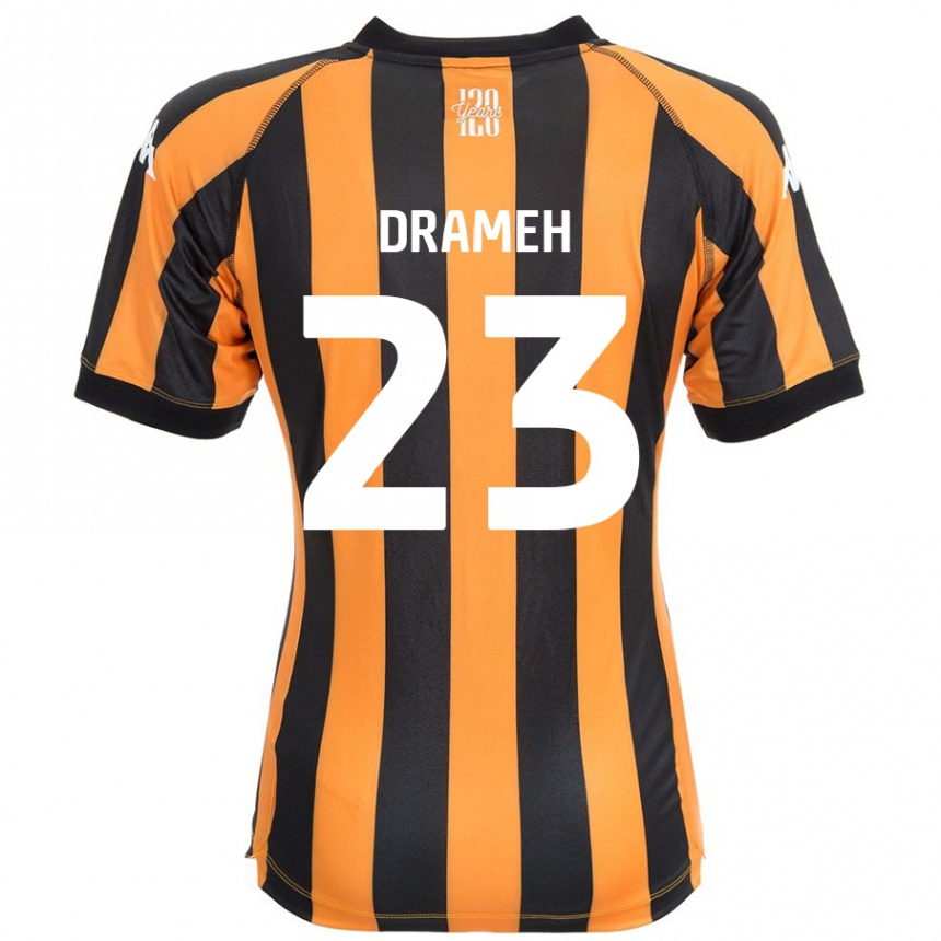 Kids Football Cody Drameh #23 Black Amber Home Jersey 2024/25 T-Shirt