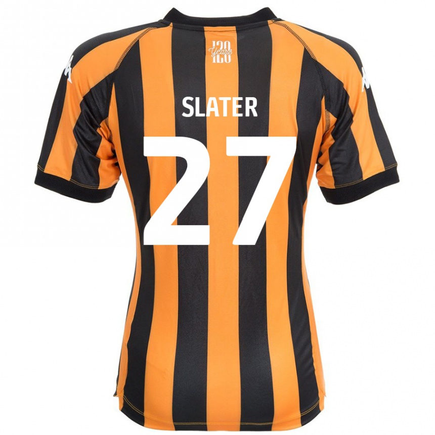 Kids Football Regan Slater #27 Black Amber Home Jersey 2024/25 T-Shirt