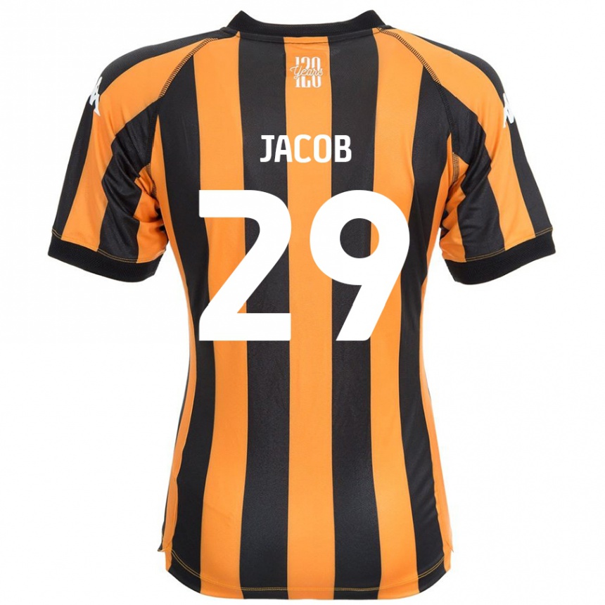 Kids Football Matty Jacob #29 Black Amber Home Jersey 2024/25 T-Shirt