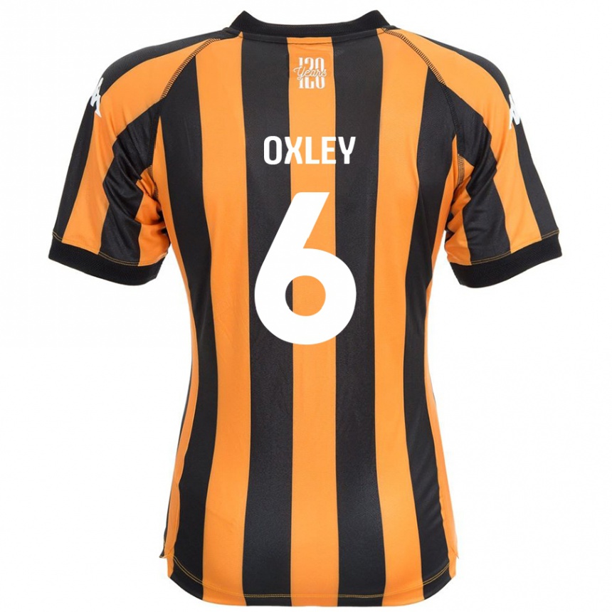 Kids Football Tilly Oxley #6 Black Amber Home Jersey 2024/25 T-Shirt