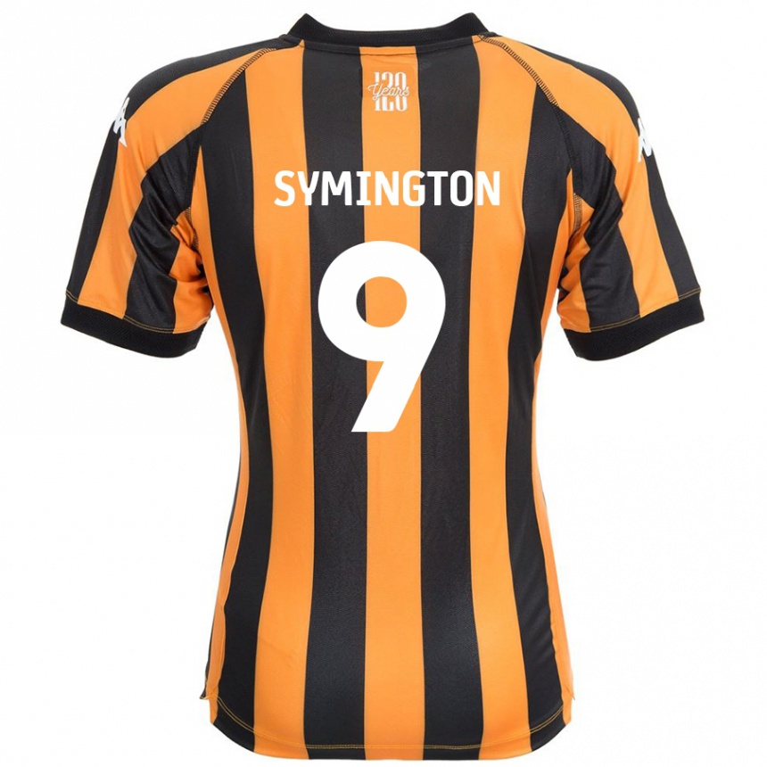 Kids Football Jo Symington #9 Black Amber Home Jersey 2024/25 T-Shirt