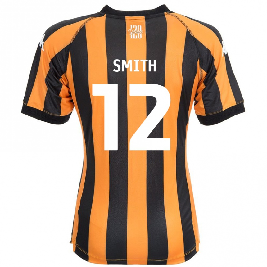 Kids Football Emily Smith #12 Black Amber Home Jersey 2024/25 T-Shirt