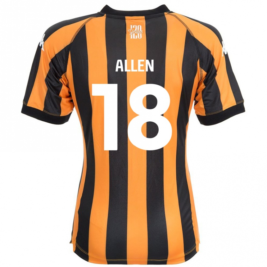 Kids Football Aaliyah Allen #18 Black Amber Home Jersey 2024/25 T-Shirt