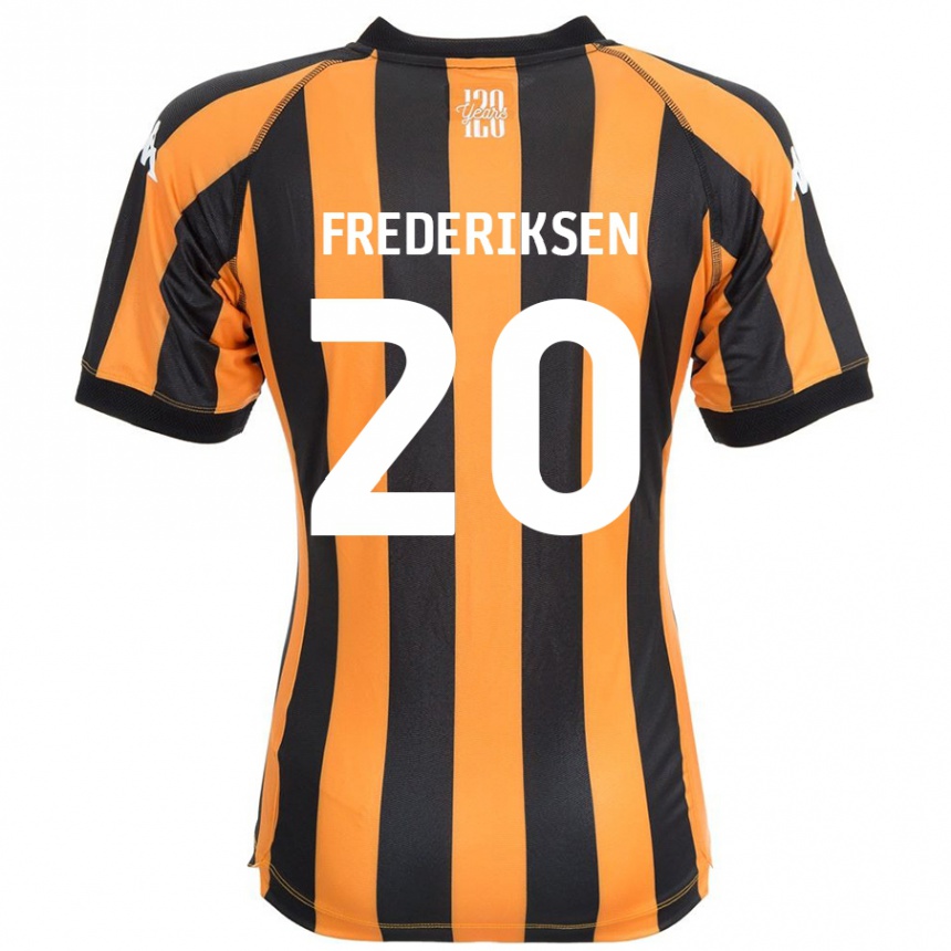 Kids Football Abbey Frederiksen #20 Black Amber Home Jersey 2024/25 T-Shirt