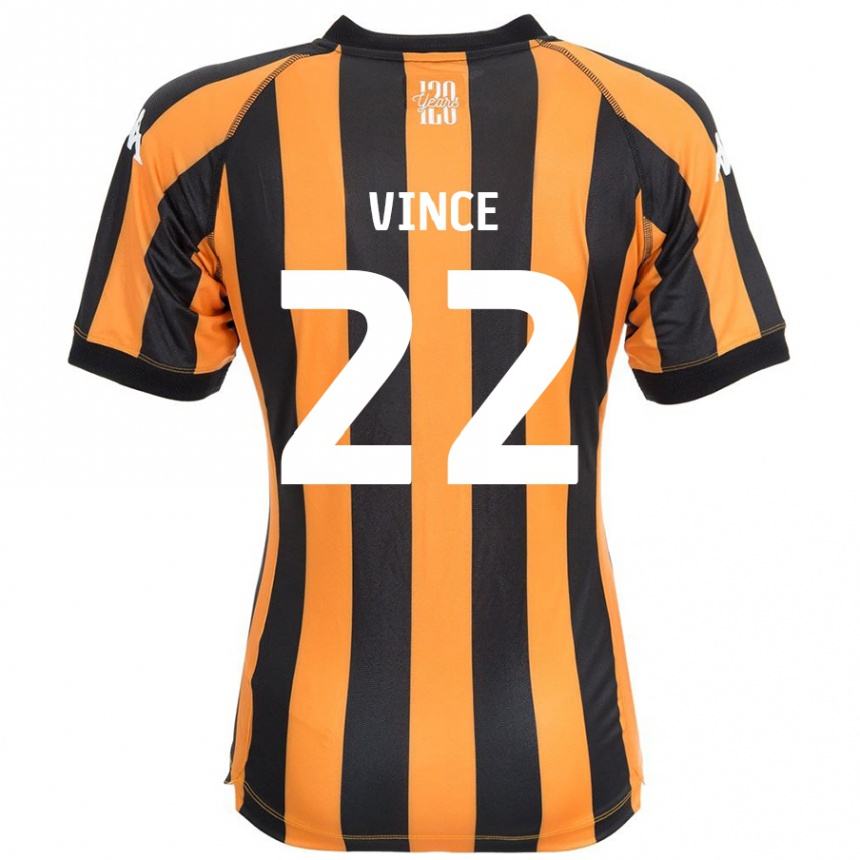 Kids Football Anna Vince #22 Black Amber Home Jersey 2024/25 T-Shirt