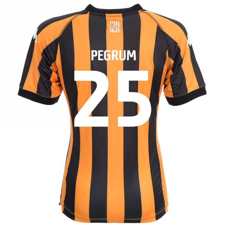 Kids Football Florence Pegrum #25 Black Amber Home Jersey 2024/25 T-Shirt