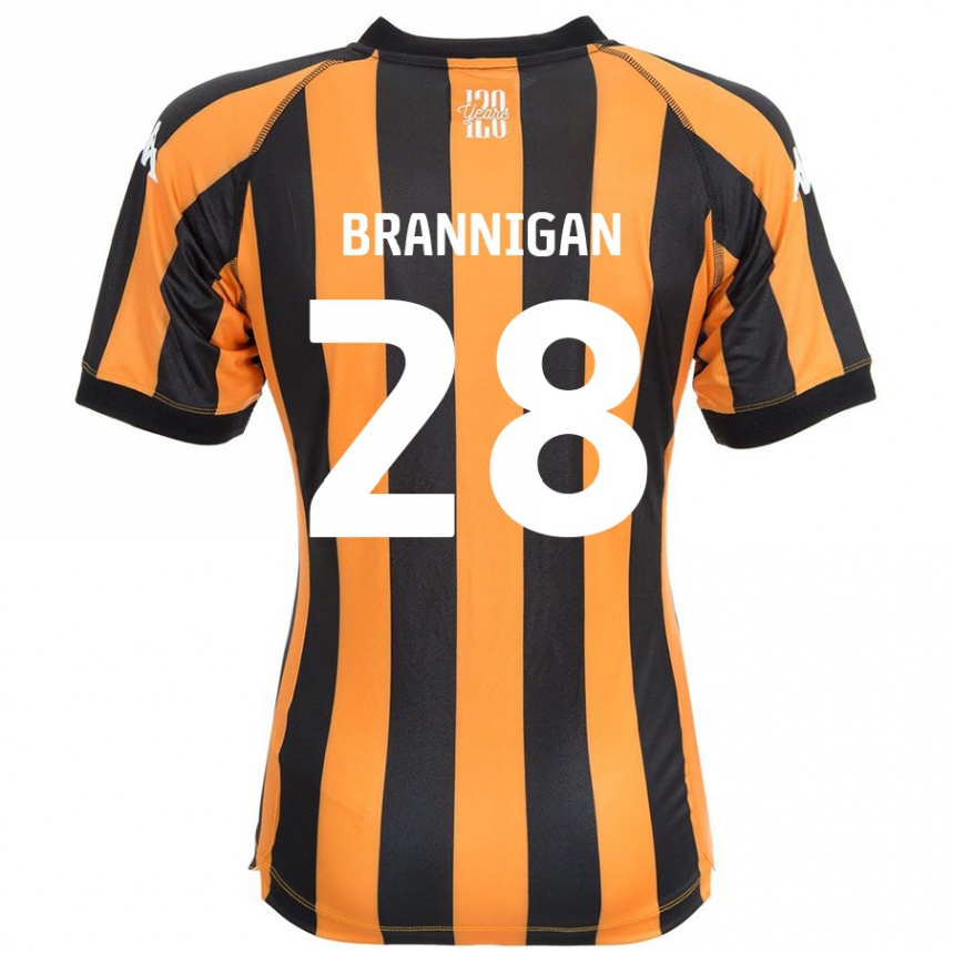 Kids Football Aoife Brannigan #28 Black Amber Home Jersey 2024/25 T-Shirt