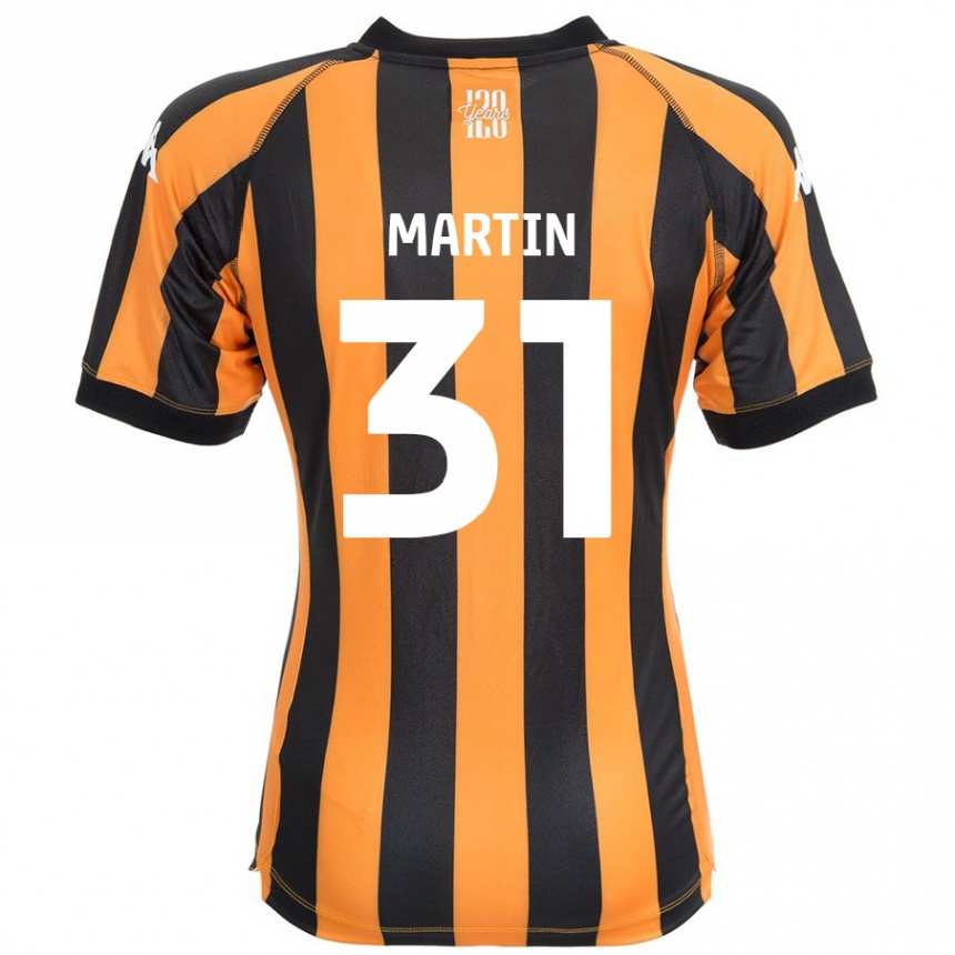 Kids Football Faith Martin #31 Black Amber Home Jersey 2024/25 T-Shirt