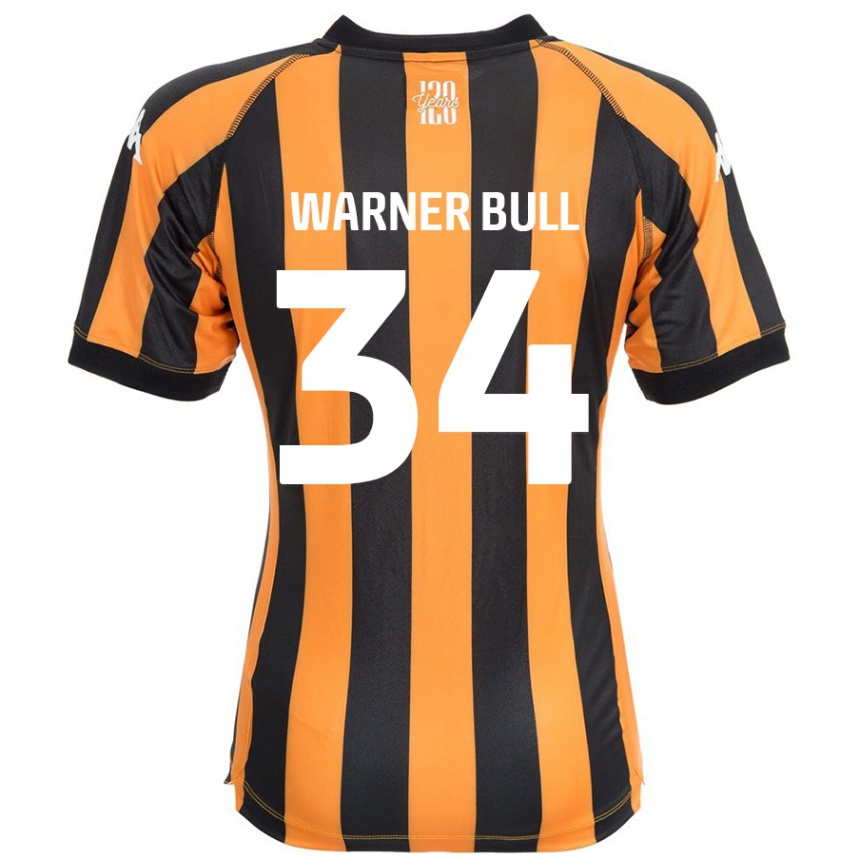 Kids Football Lucy Warner-Bull #34 Black Amber Home Jersey 2024/25 T-Shirt