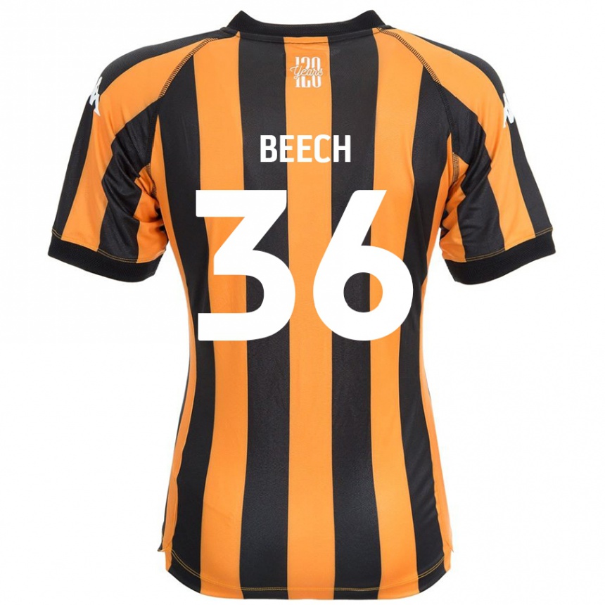 Kids Football Amy Beech #36 Black Amber Home Jersey 2024/25 T-Shirt