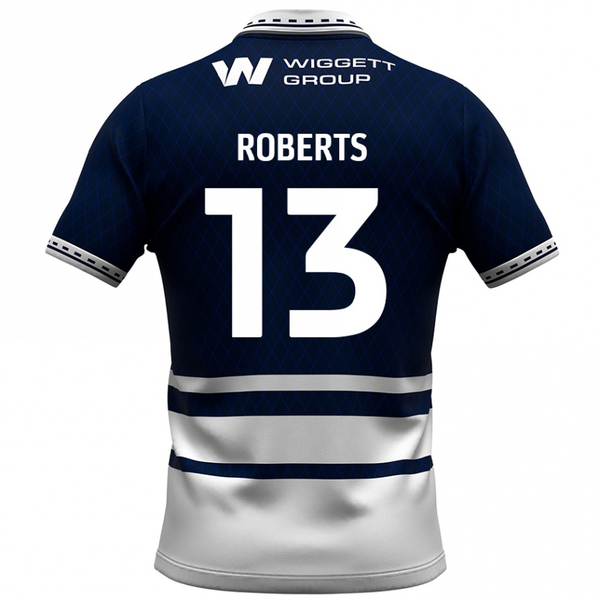 Kids Football Liam Roberts #13 Navy Blue White Home Jersey 2024/25 T-Shirt