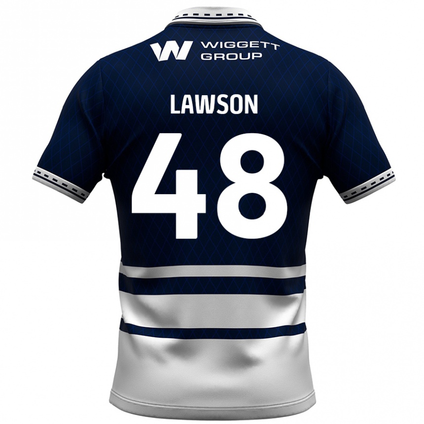 Kids Football Sha'mar Lawson #48 Navy Blue White Home Jersey 2024/25 T-Shirt